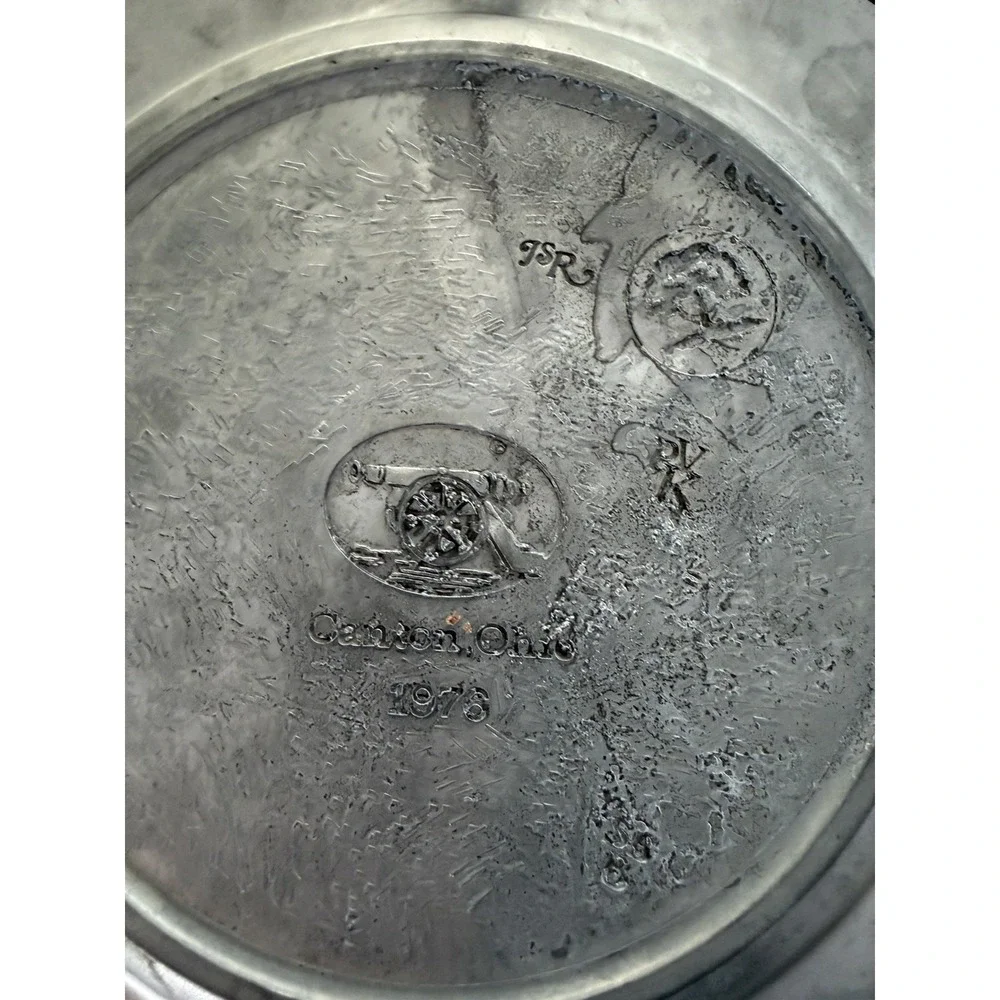 Vintage 1976 Great American Revolution Pewter Plates John Trumbull Set of 2